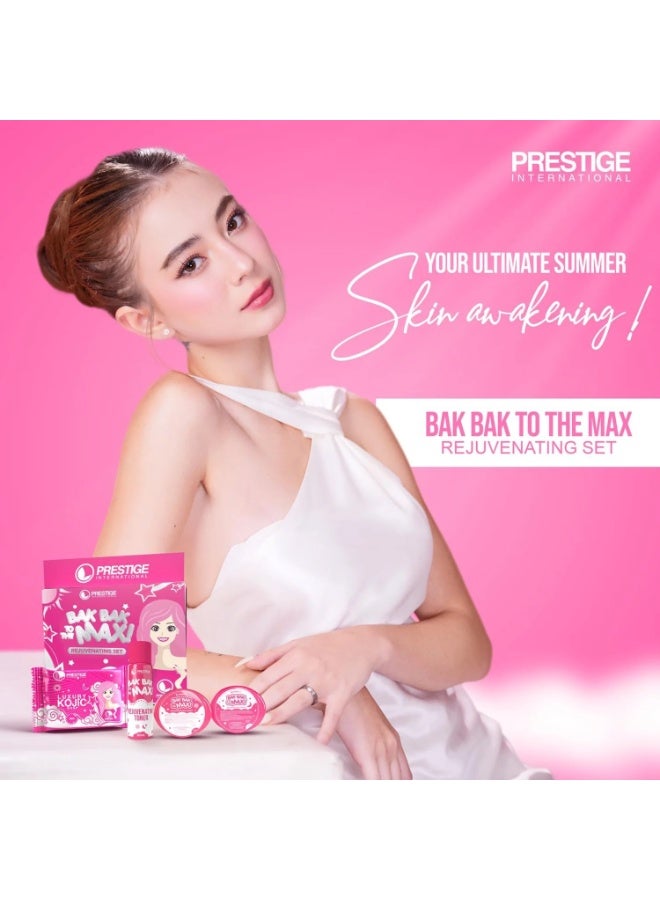 Prestige Maximize Your Glow with Prestige International Bak Bak to the Max offers a complete skincare solution that exfoliates, brightens, and nourishes. Enjoy the benefits of kojic soap and toner designed to elevate your skin’s natural beauty. - Image 4